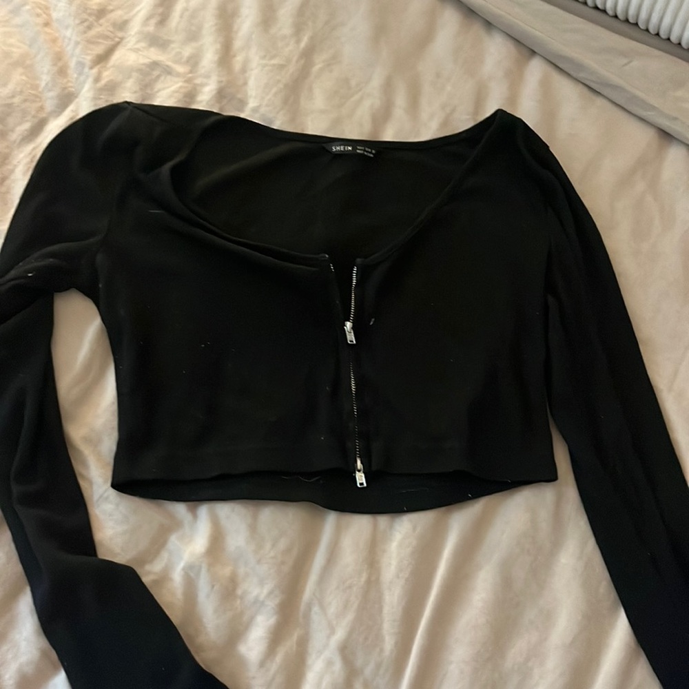 Zipper crop top